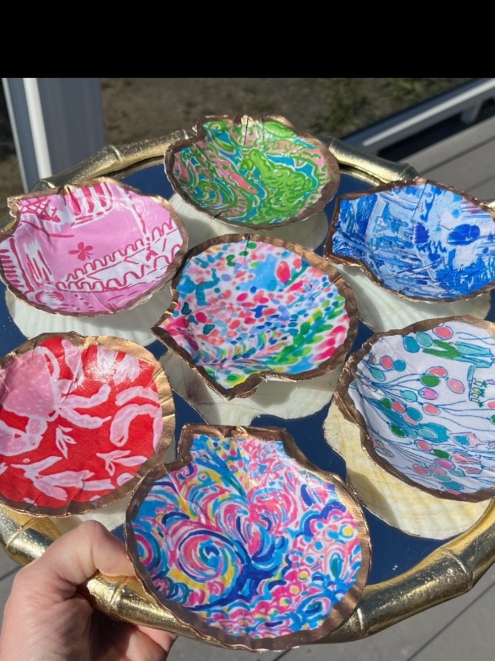 Hand-crafted LP inspired Decorative Shell Trinket Dishes - Multicolor $35 each